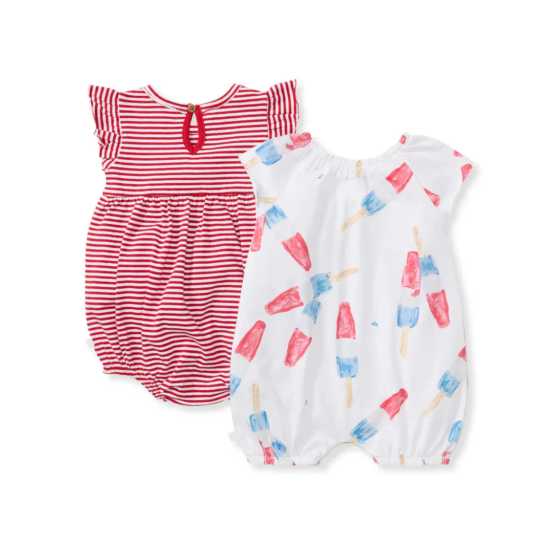 2 Pack Rocket Pop Romper - Cloud