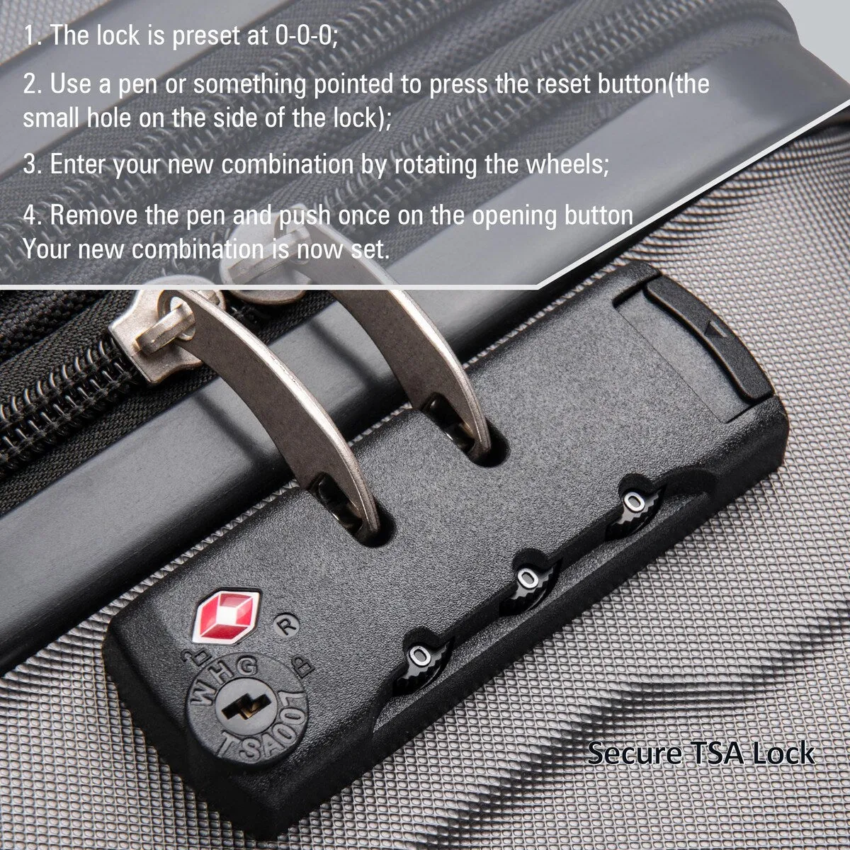 2pcs Durable Luggage Sets with Spinner Wheels and TSA Lock,20inch 28inch