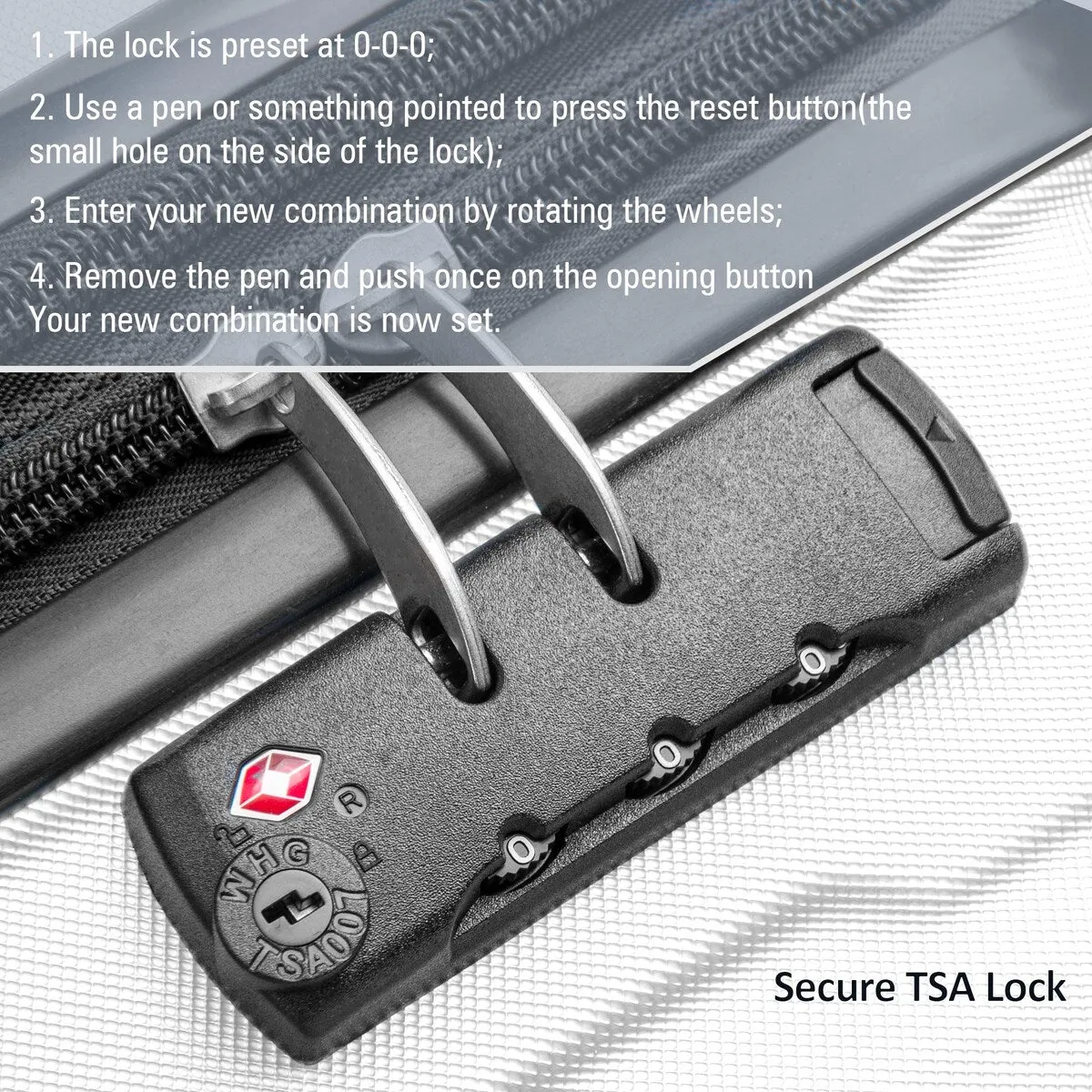 2pcs Durable Luggage Sets with Spinner Wheels and TSA Lock,20inch 28inch