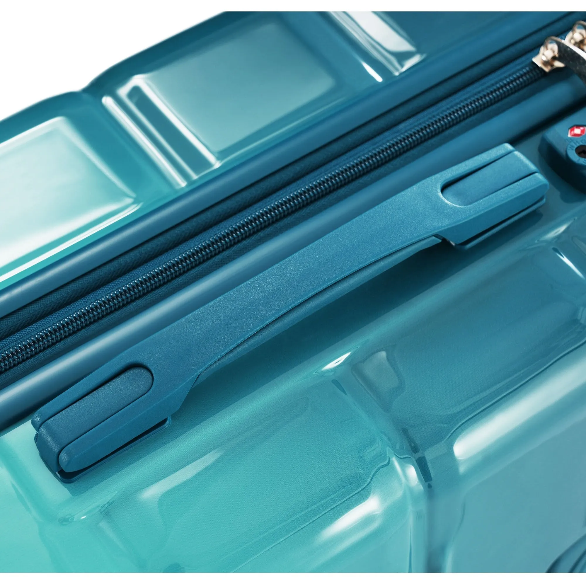 3 Piece Luggage Set with USB Port and Spinner Wheels, Hardsided Lightweight Suitcase with Mesh Pockets