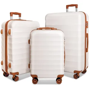 3 Piece Luggage Sets Hard Shell Suitcase Set with Spinner Wheels for Travel Trips Business 20inch 24inch 28inch