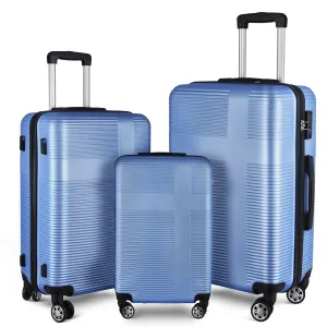 3 Piece Luggage with TSA Lock ABS, Durable Luggage Set