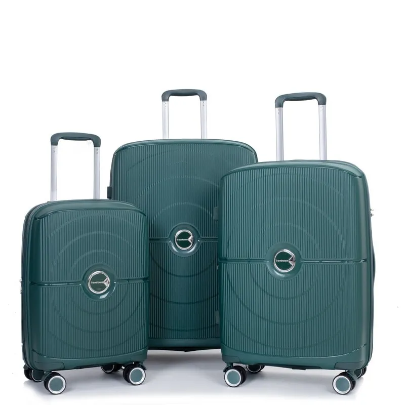 3-Piece Set Expandable Hardshell Luggage Sets Lightweight Durable Suitcase with TSA Lock