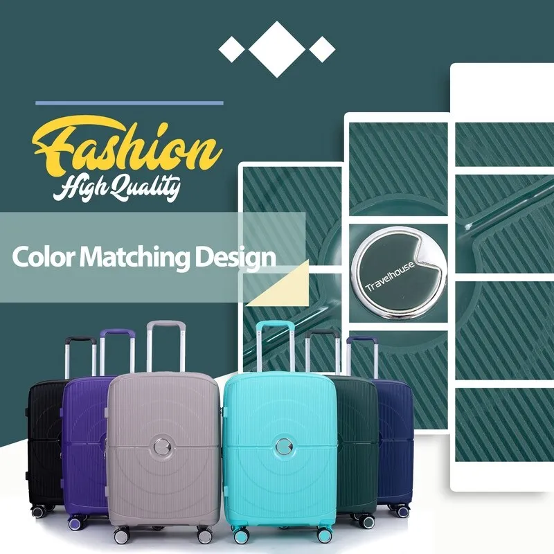 3-Piece Set Expandable Hardshell Luggage Sets Lightweight Durable Suitcase with TSA Lock