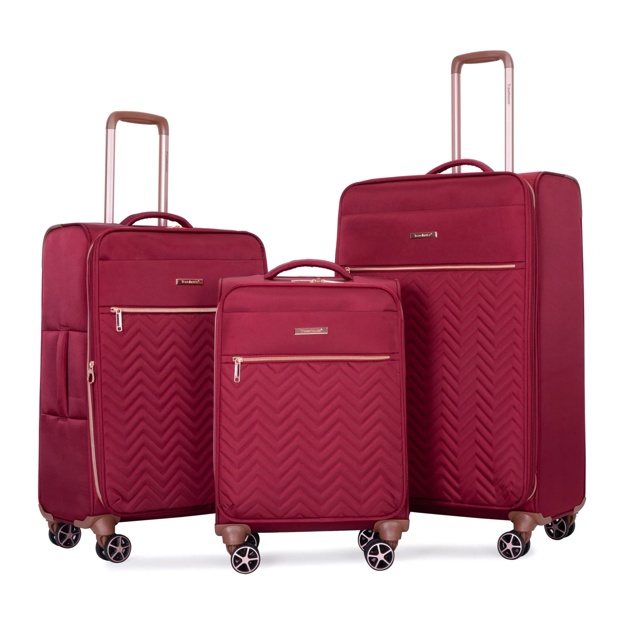 4-Piece Set (16/20/24/28) ,Softshell Suitcase Spinner Wheels Terylene Lightweight Luggage Sets