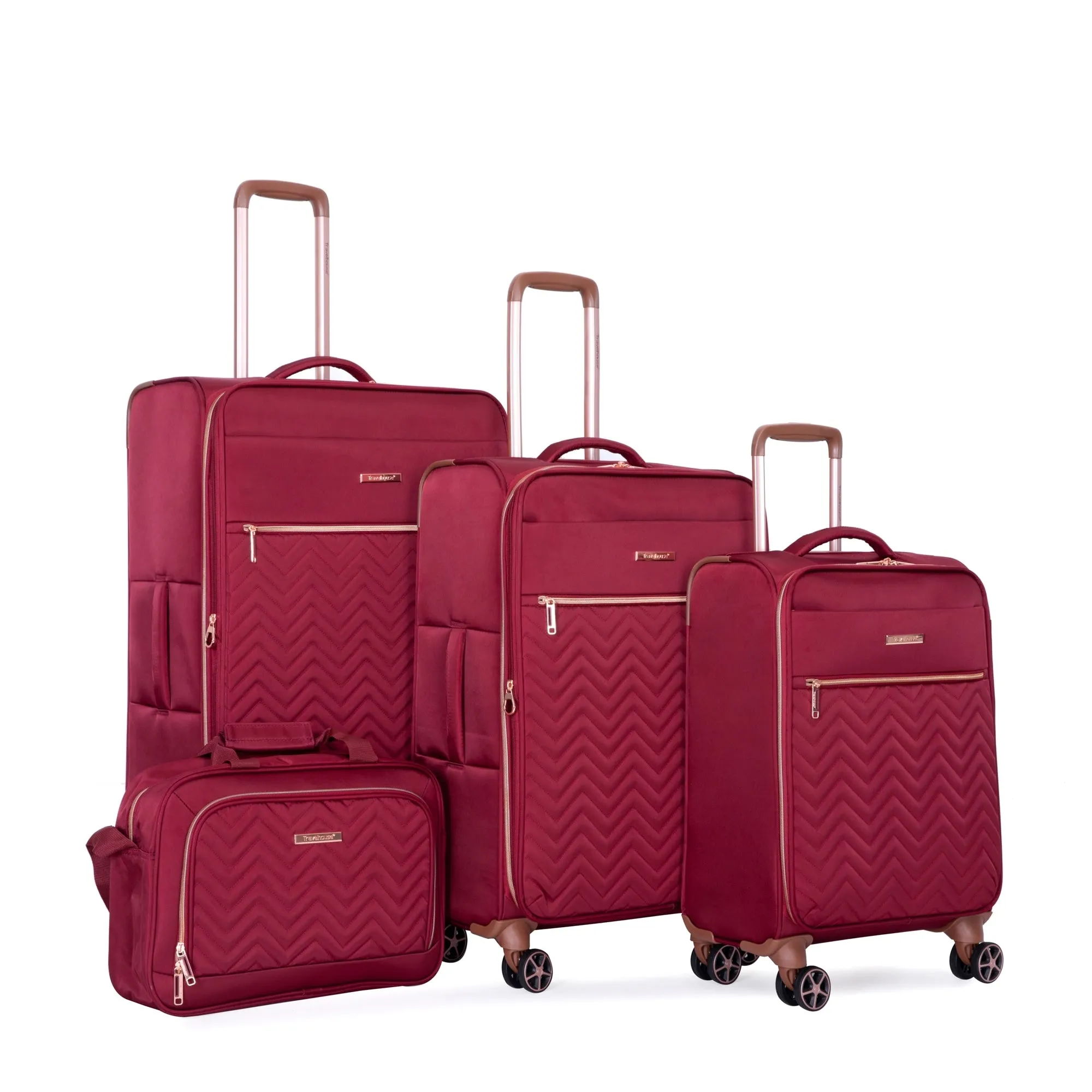 4-Piece Set (16/20/24/28) ,Softshell Suitcase Spinner Wheels Terylene Lightweight Luggage Sets