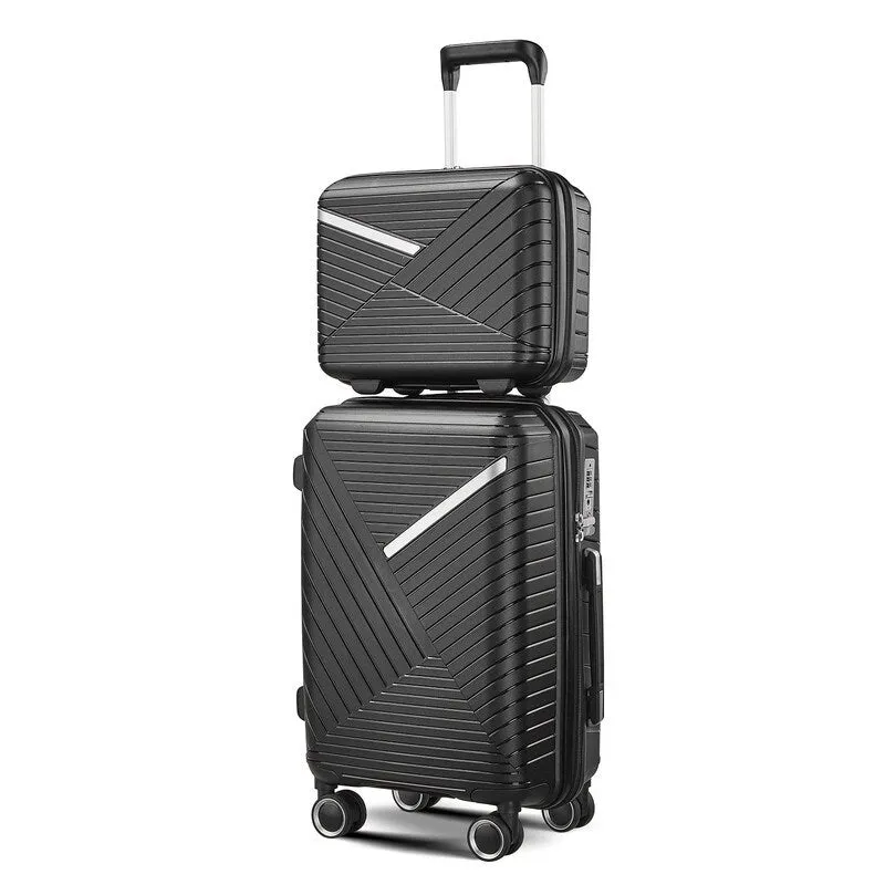 4-Piece(14/20/24/28) PP Lightweight & Durable Expandable Suitcase Luggage Sets with TSA Lock