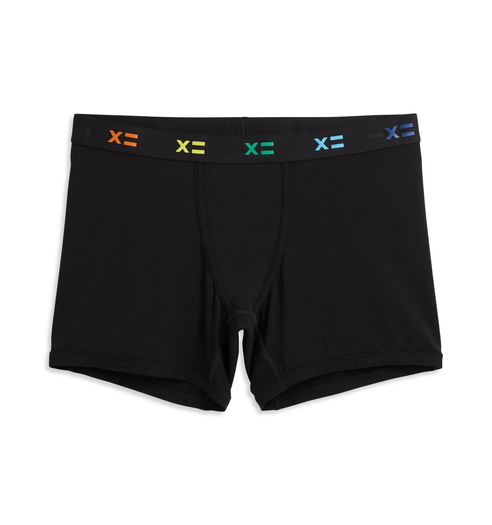 4.5" Trunks - TENCEL™ Modal Black X= Rainbow