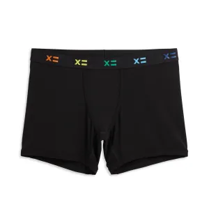 4.5" Trunks - TENCEL™ Modal Black X= Rainbow