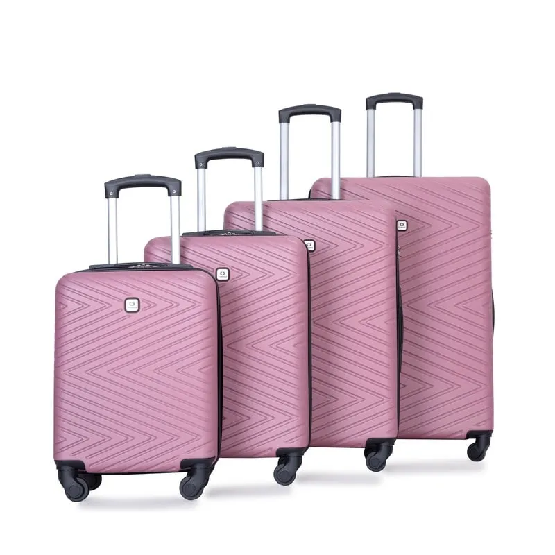 4PCS ABS Lightweight Suitcase Luggage Set with Rotating Wheels,24" and 28" with TSA Lock