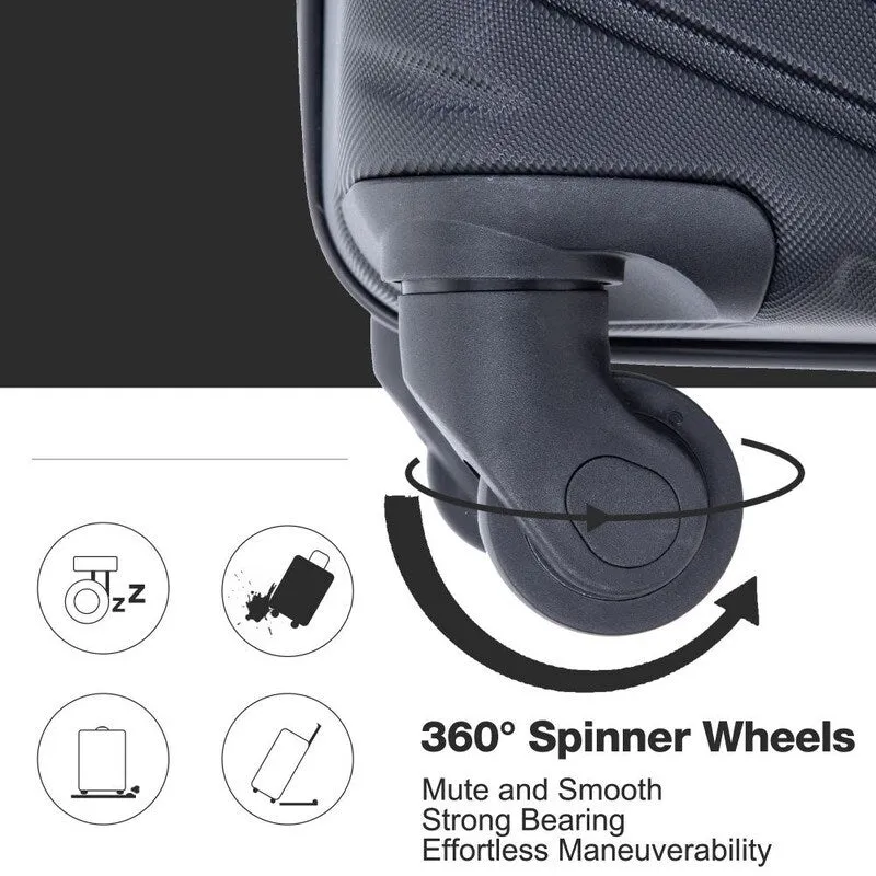 4PCS ABS Lightweight Suitcase Luggage Set with Rotating Wheels,24" and 28" with TSA Lock