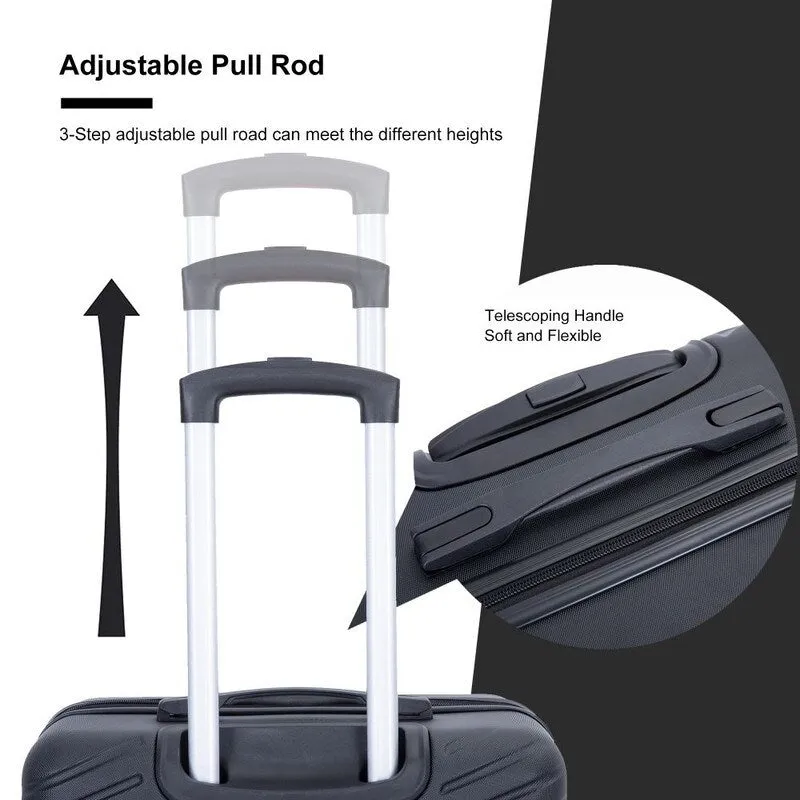 4PCS ABS Lightweight Suitcase Luggage Set with Rotating Wheels,24" and 28" with TSA Lock