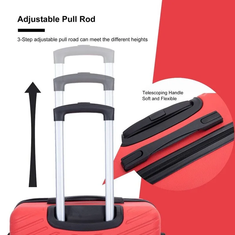 4PCS ABS Lightweight Suitcase Luggage Set with Rotating Wheels,24" and 28" with TSA Lock