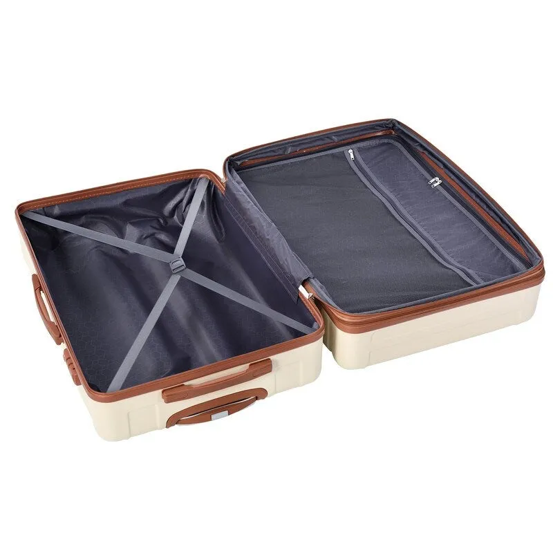4Pcs Expandable ABS Durable Suitcase Luggage Sets with 360°Spinner Wheels and Travel Bag