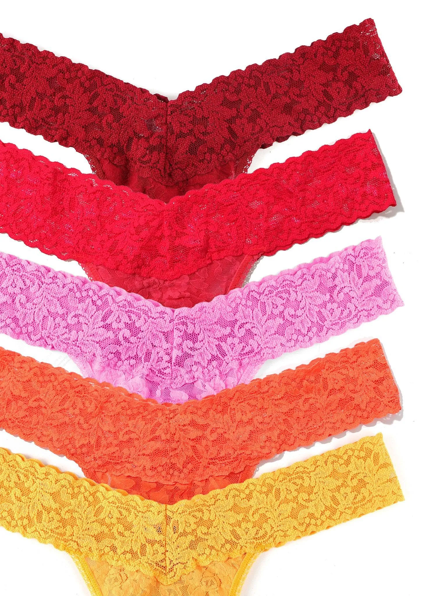 5 Pack Signature Lace® Low Rise Thongs In Sea Finds Box