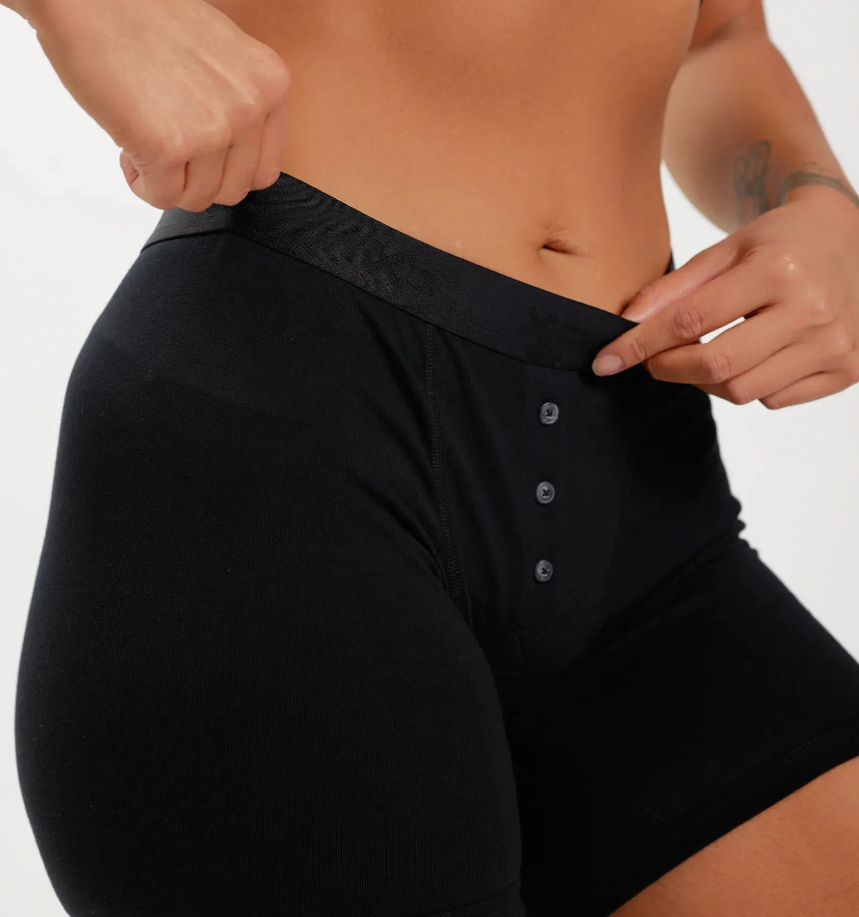 6" Fly Boxer Briefs - Black Logo
