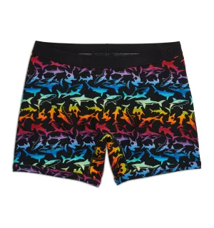 6" No Fly Boxer Briefs - Shark Frenzy