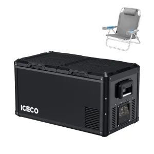 79.2QT VL75ProD 12V Heavy Duty Freezer with BC75 Beach Chair| ICECO