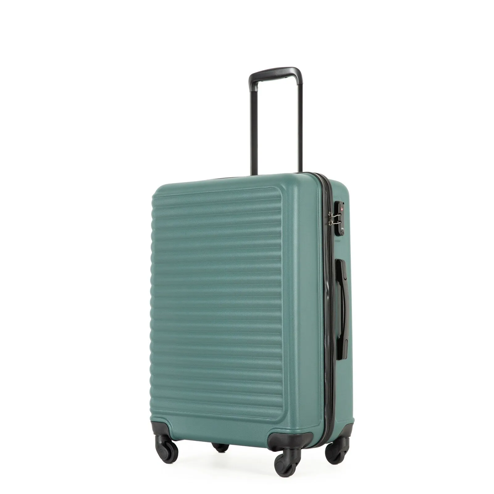 ABS 3 Piece Luggage Sets with TSA Lock and 2 Hooks, (20/24/28) Lightweight Suitcase with Spinner Wheels and Adjustable Pull Rod