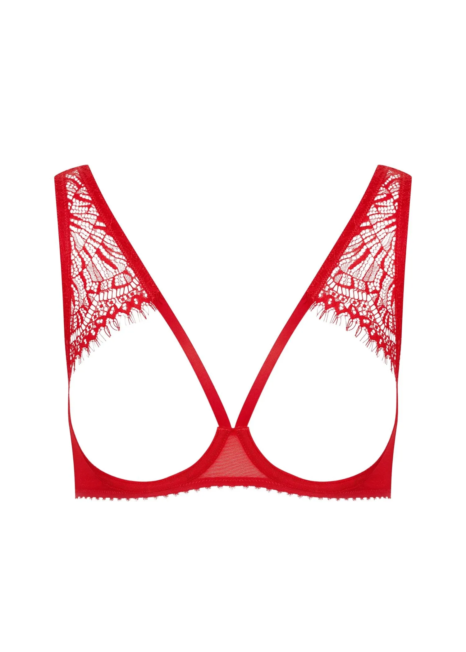 Accroche Coeur Open Cup Bra (Red)