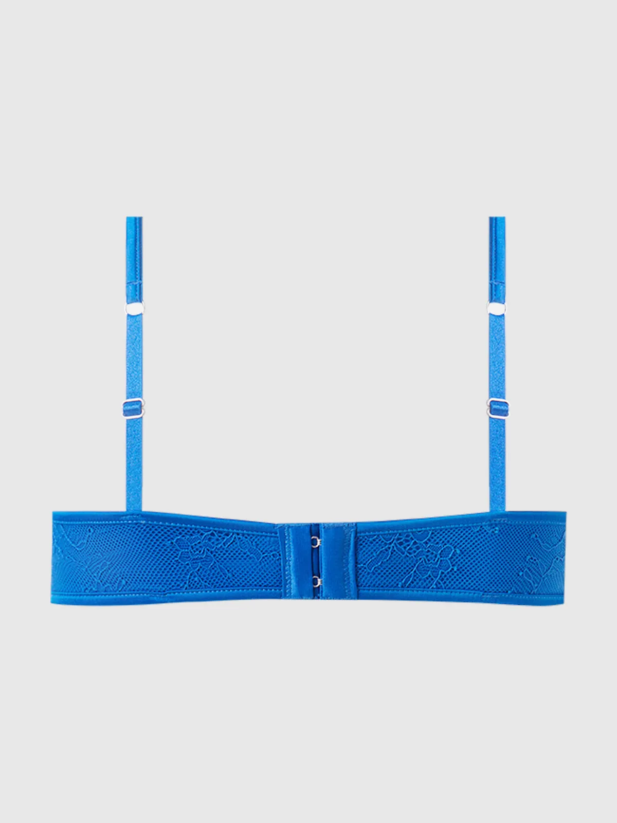 Adelaide Satin & Lace Push Up Demi Bra