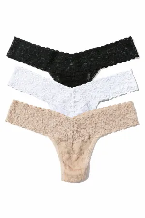 Ballerina 3-Pack Low Rise Lace Thongs