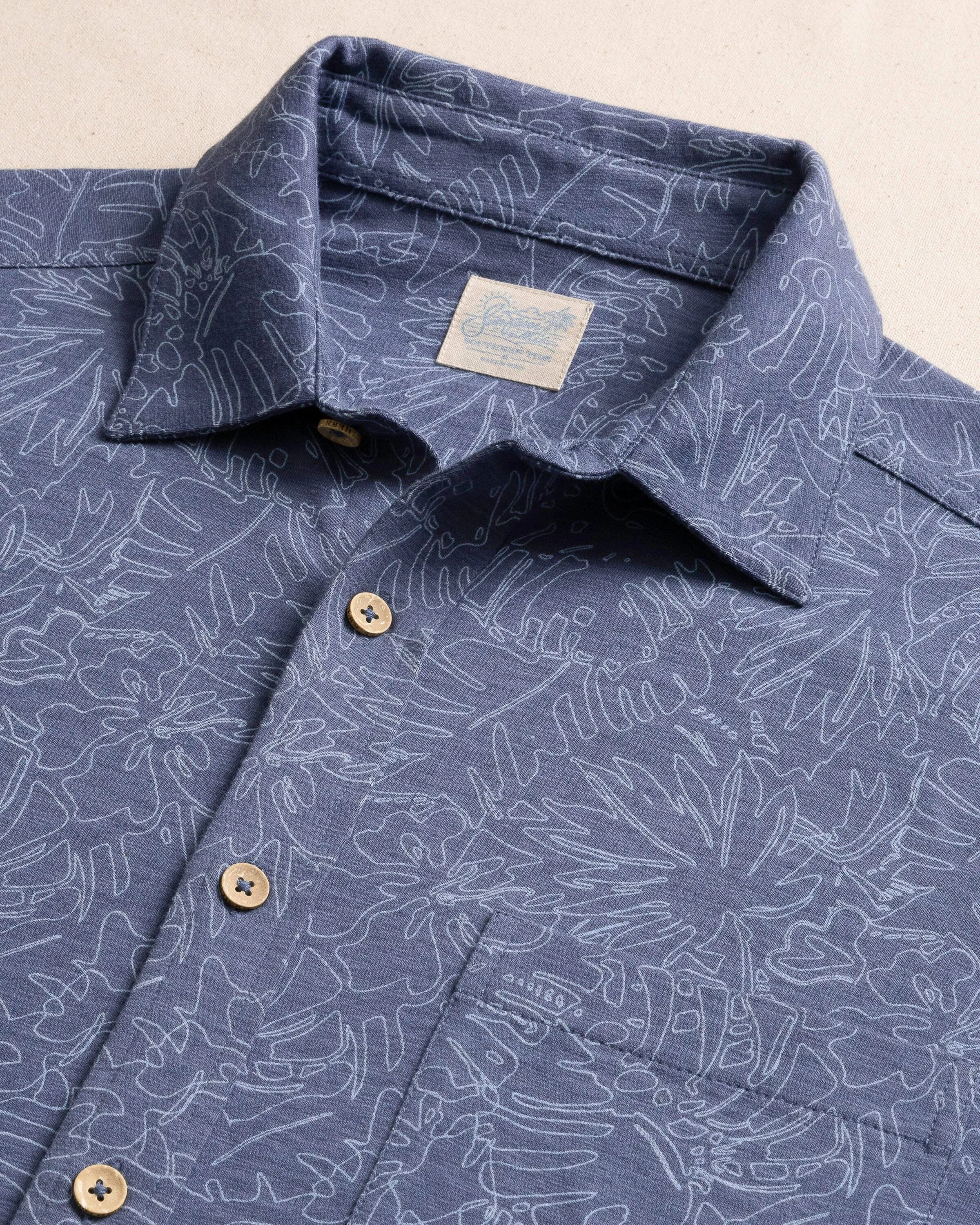 Beachcast Floral Fusion Knit Short Sleeve Sport Shirt