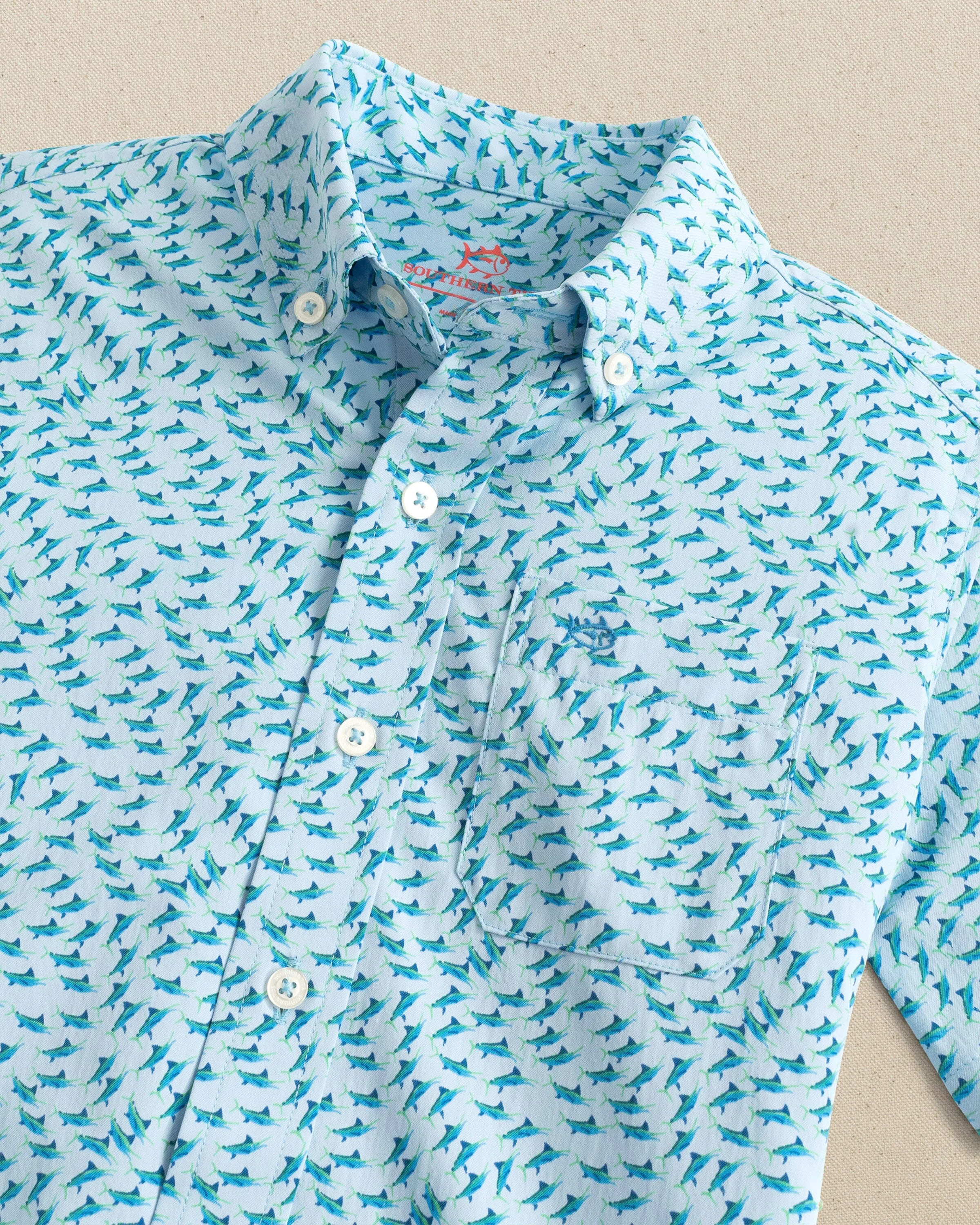 Boys Intercoastal Fintastic Short Sleeve Sport Shirt