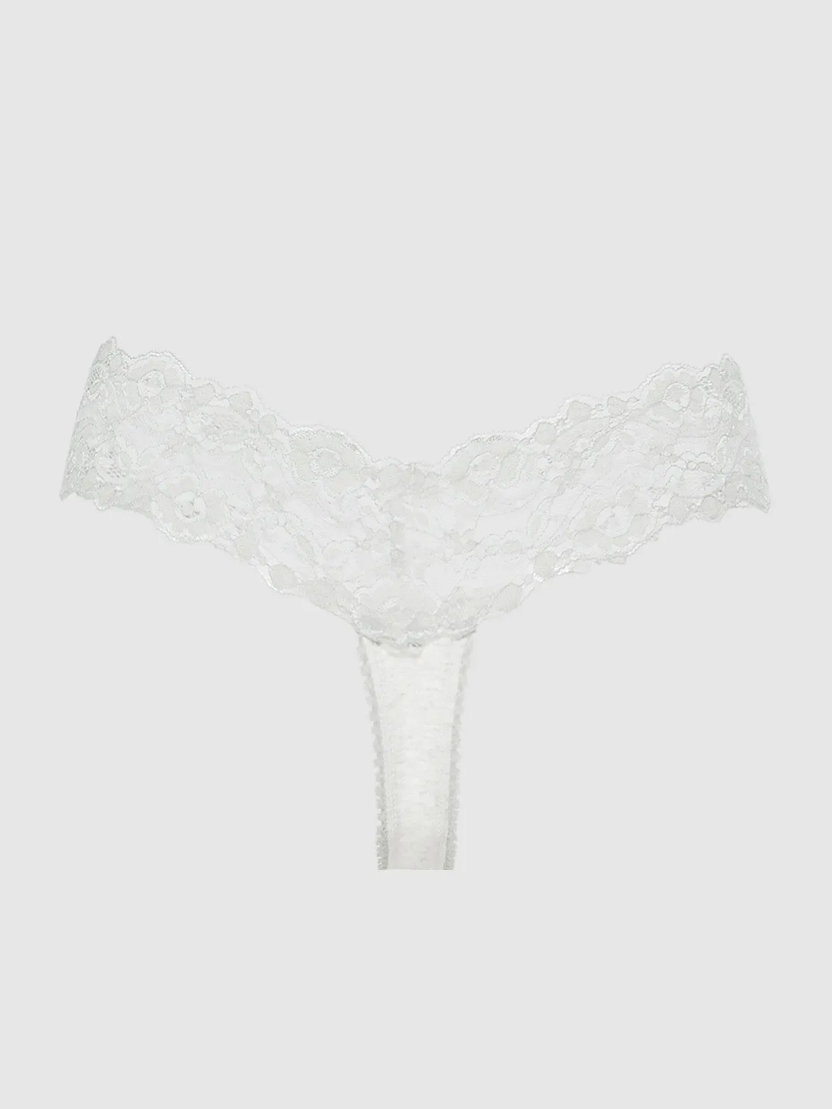 Bridget Stretch Cotton & Lace Thong
