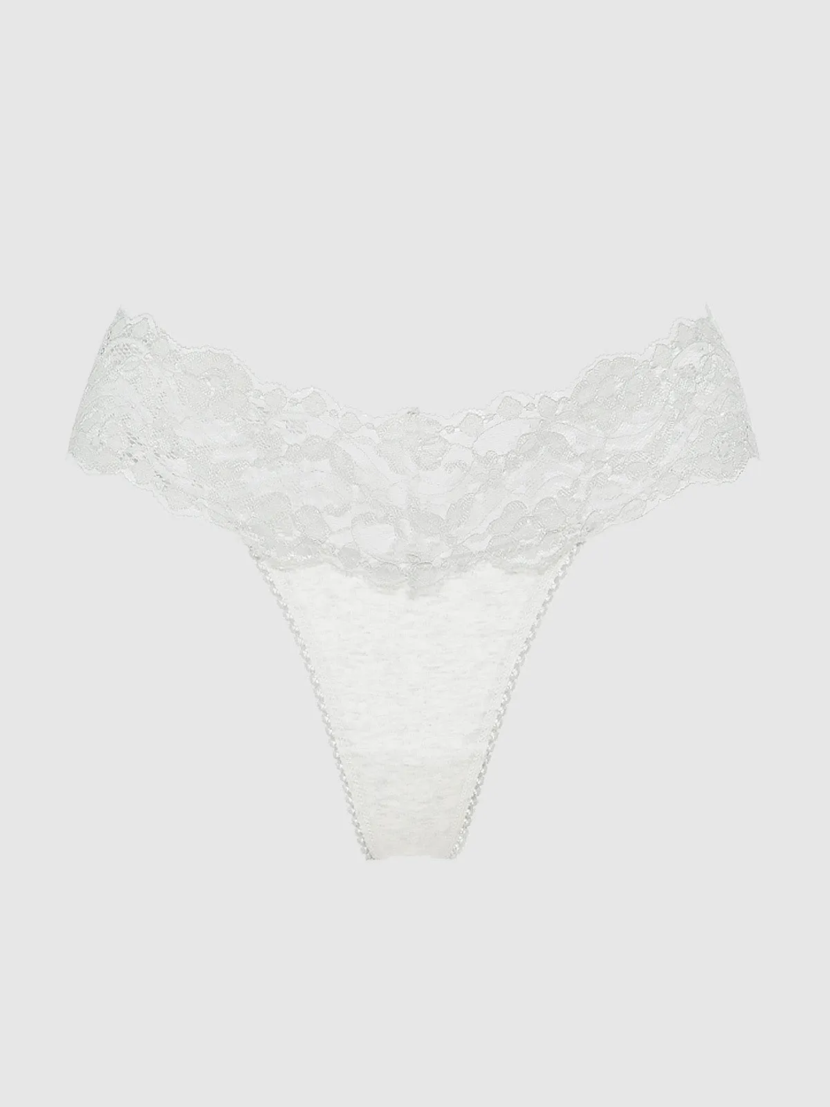 Bridget Stretch Cotton & Lace Thong