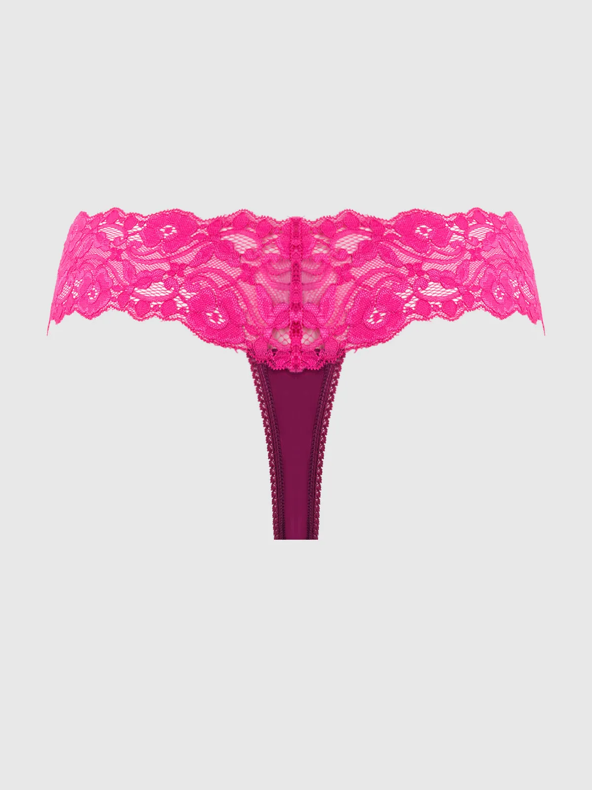 Bridget Stretch Cotton & Lace Thong