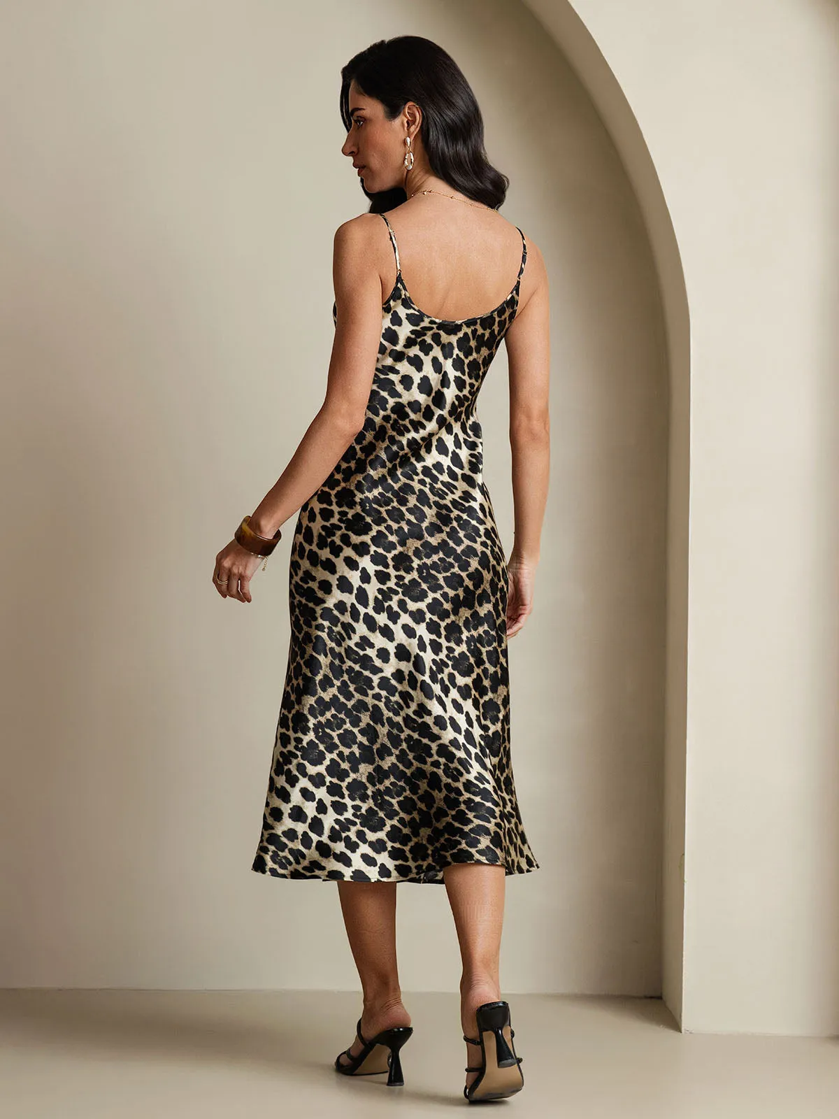 Classic Spaghetti Strap Long Silk Nightgown