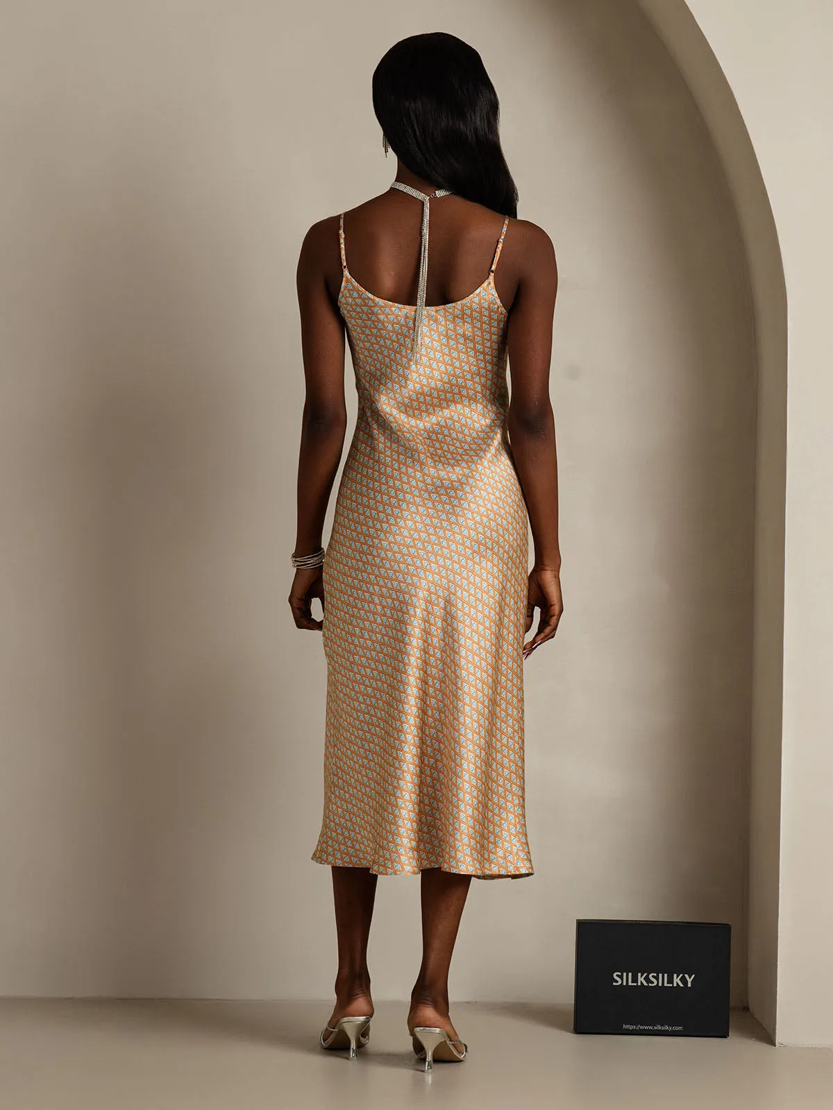 Classic Spaghetti Strap Long Silk Nightgown