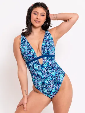 Curvy Kate Mykonos Reversible Plunge One Piece Swimsuit