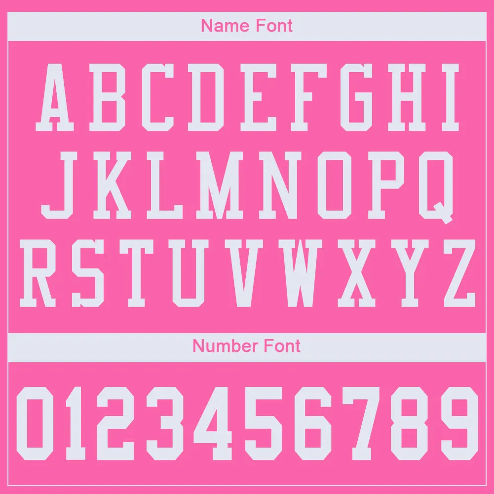 Custom Pink White Mesh Authentic Football Jersey