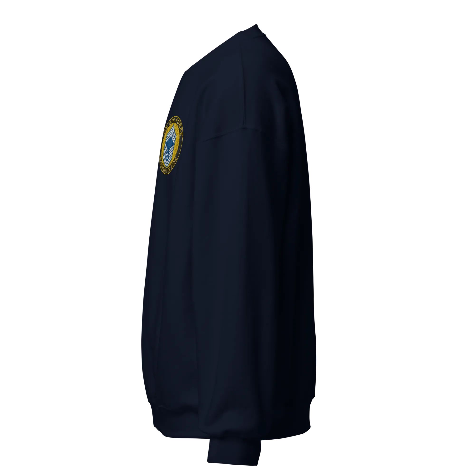 Custom US Air Force Ranks, Insignia Airman For Life Embroidered Unisex Sweatshirt