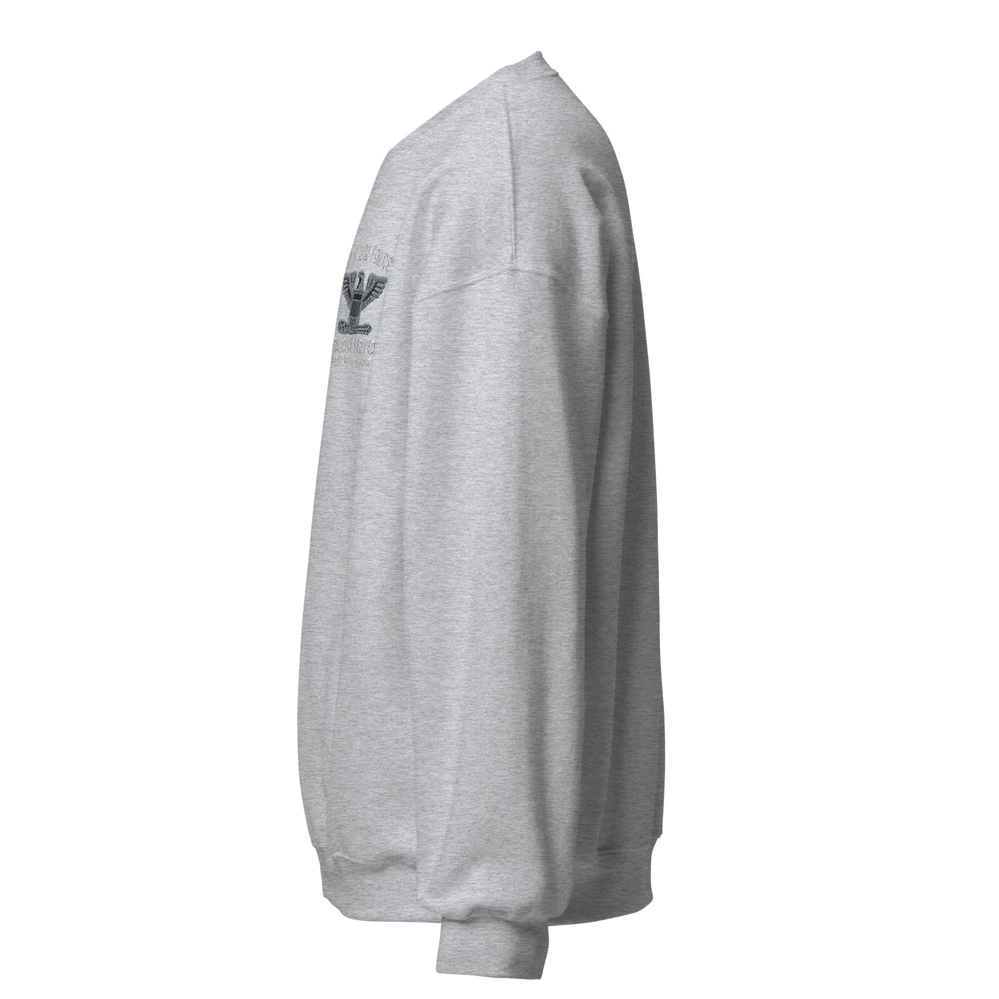 Custom US Air Force Ranks, Insignia Core Values Embroidered Unisex Sweatshirt