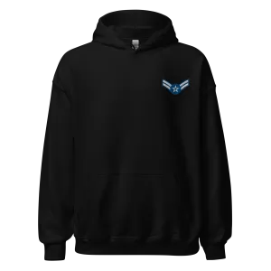 Custom US Air Force Ranks, Insignia Embroidered Unisex Hoodie
