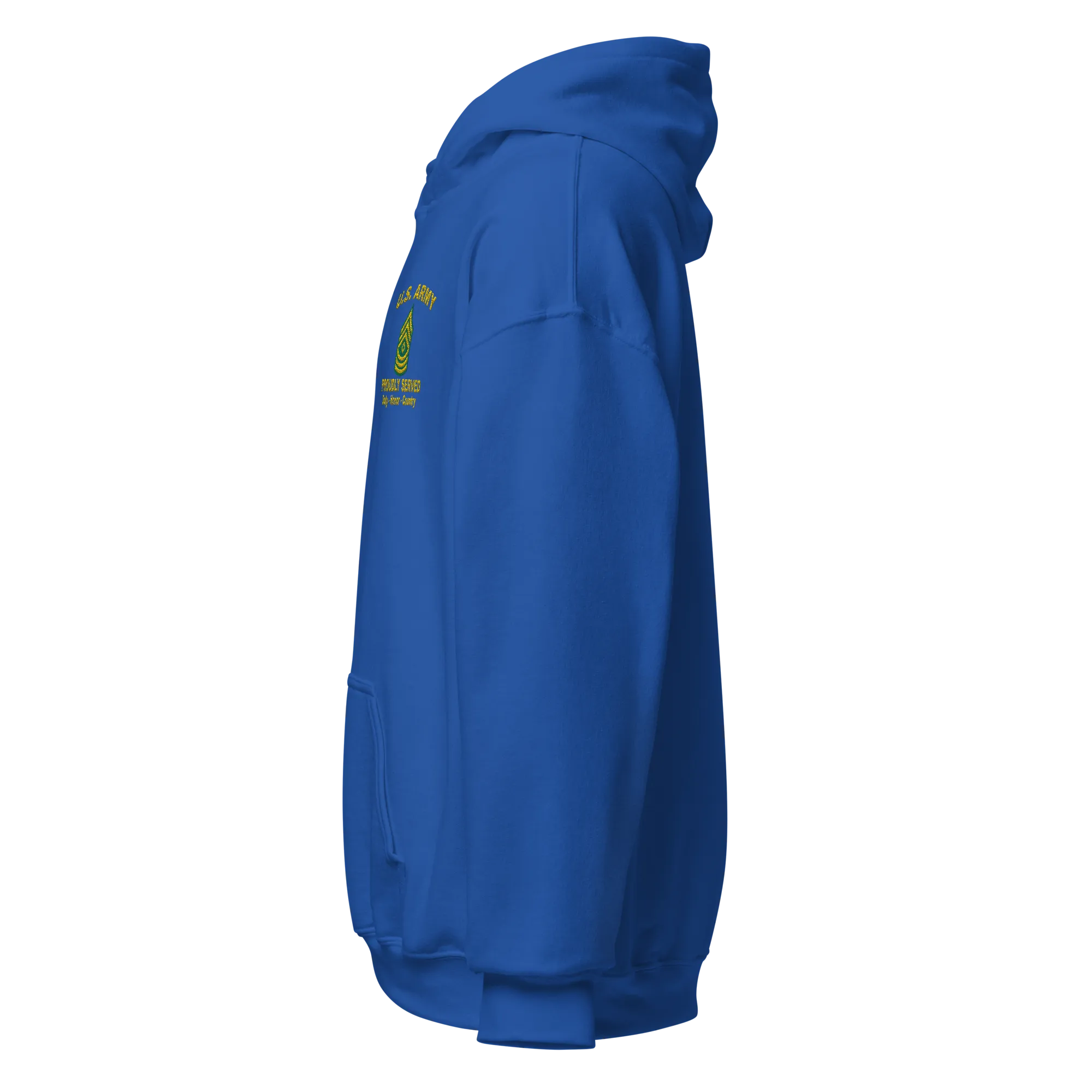 Custom US Army Ranks, Insignia Core Values Embroidered Unisex Hoodie