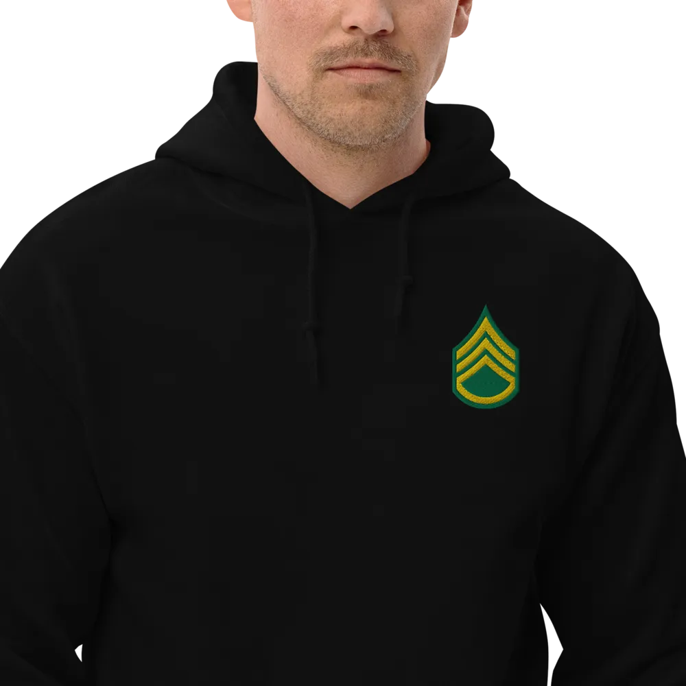 Custom US Army Ranks, Insignia Core Values Embroidered Unisex Hoodie