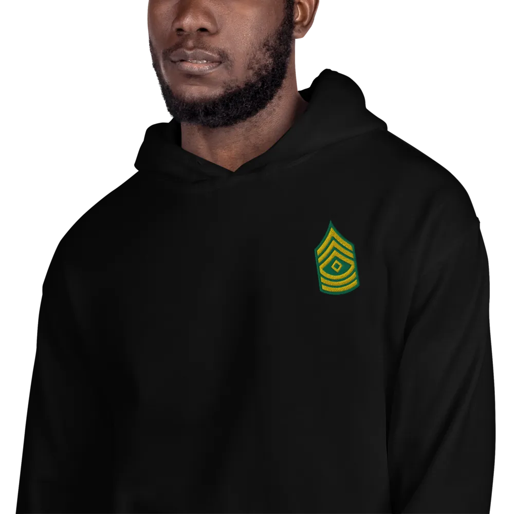 Custom US Army Ranks, Insignia Core Values Embroidered Unisex Hoodie