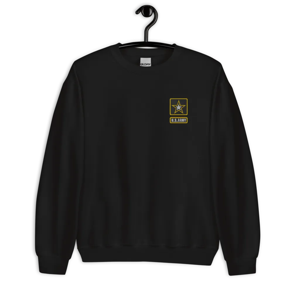 Custom US Army Ranks, Insignia Embroidered Unisex Sweatshirt