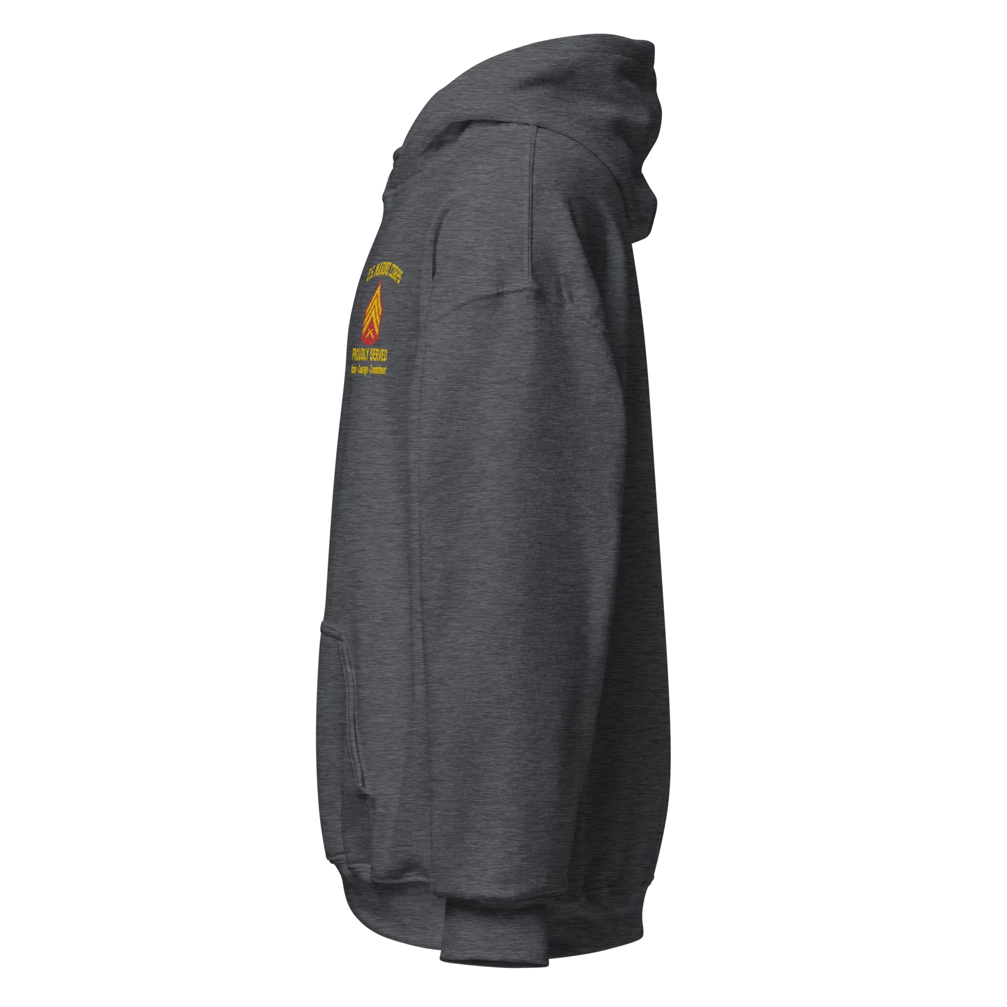 Custom US Marine Corps Ranks, Insignia Core Values Embroidered Unisex Hoodie