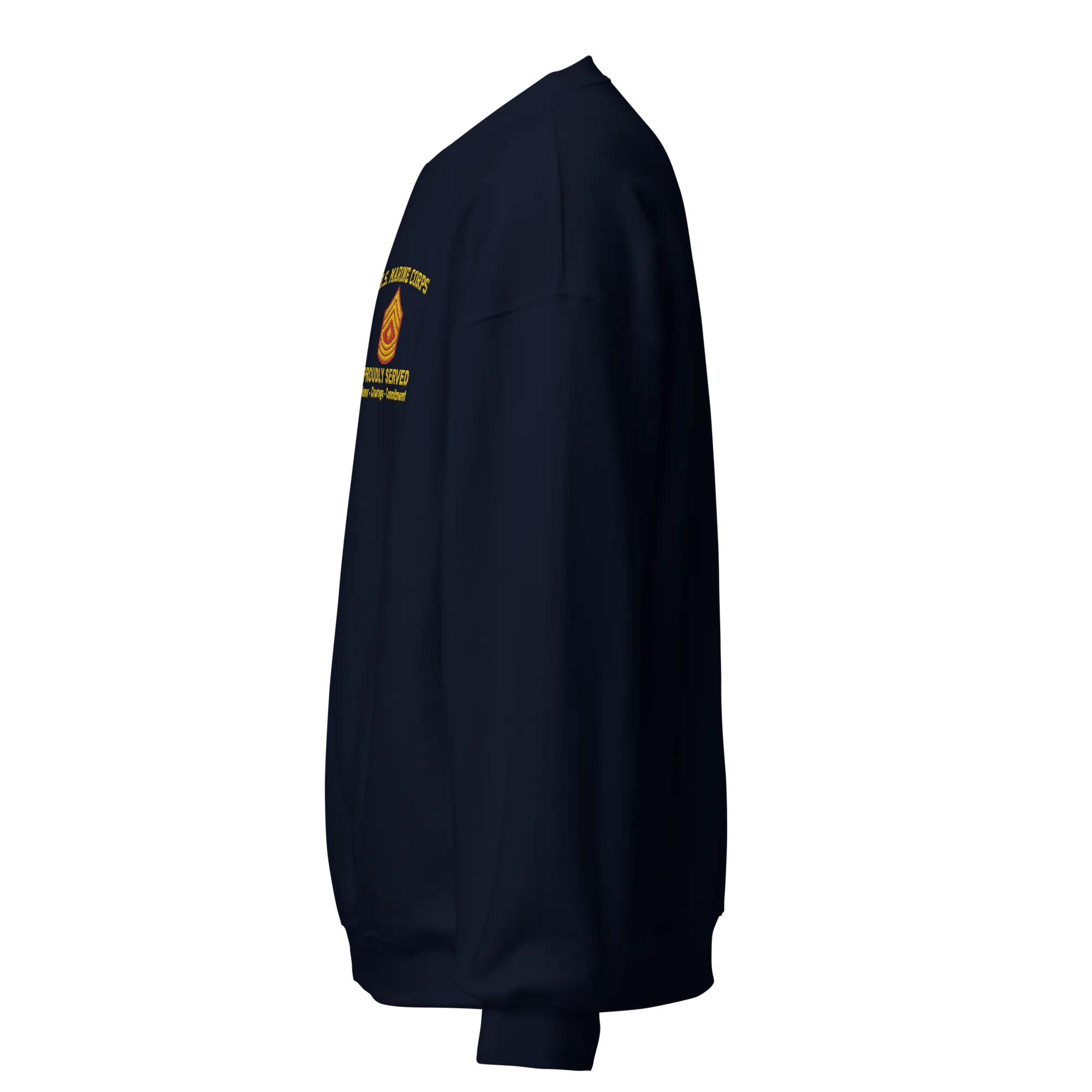 Custom US Marine Corps Ranks, Insignia Core Values Embroidered Unisex Sweatshirt