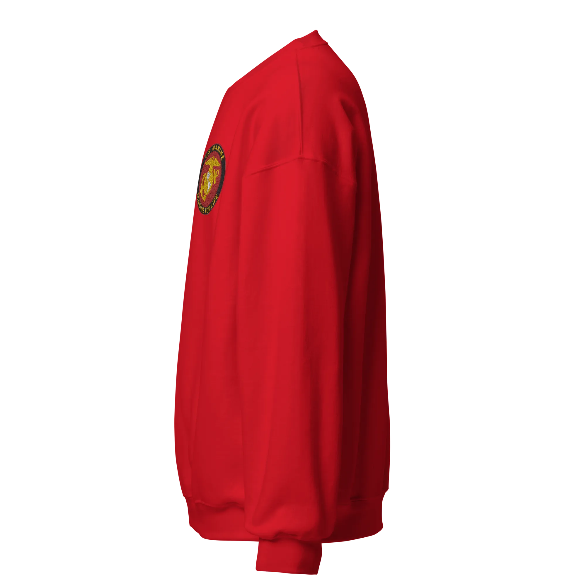 Custom US Marine Corps Ranks, Insignia Marine For Life Embroidered Unisex Sweatshirt