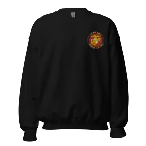 Custom US Marine Corps Ranks, Insignia Marine For Life Embroidered Unisex Sweatshirt