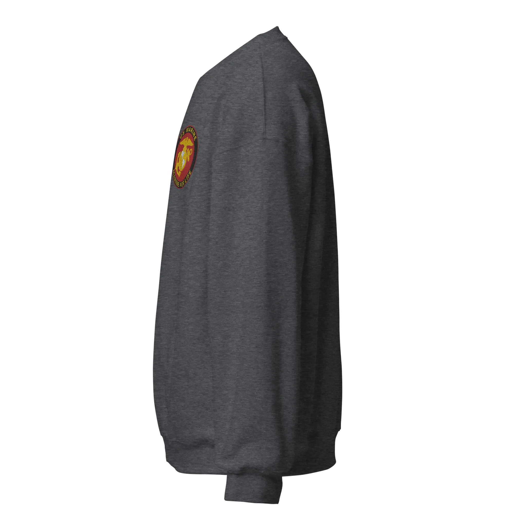 Custom US Marine Corps Ranks, Insignia Marine For Life Embroidered Unisex Sweatshirt