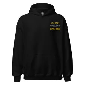 Custom US Navy Ranks, Insignia Core Values Embroidered Unisex Hoodie