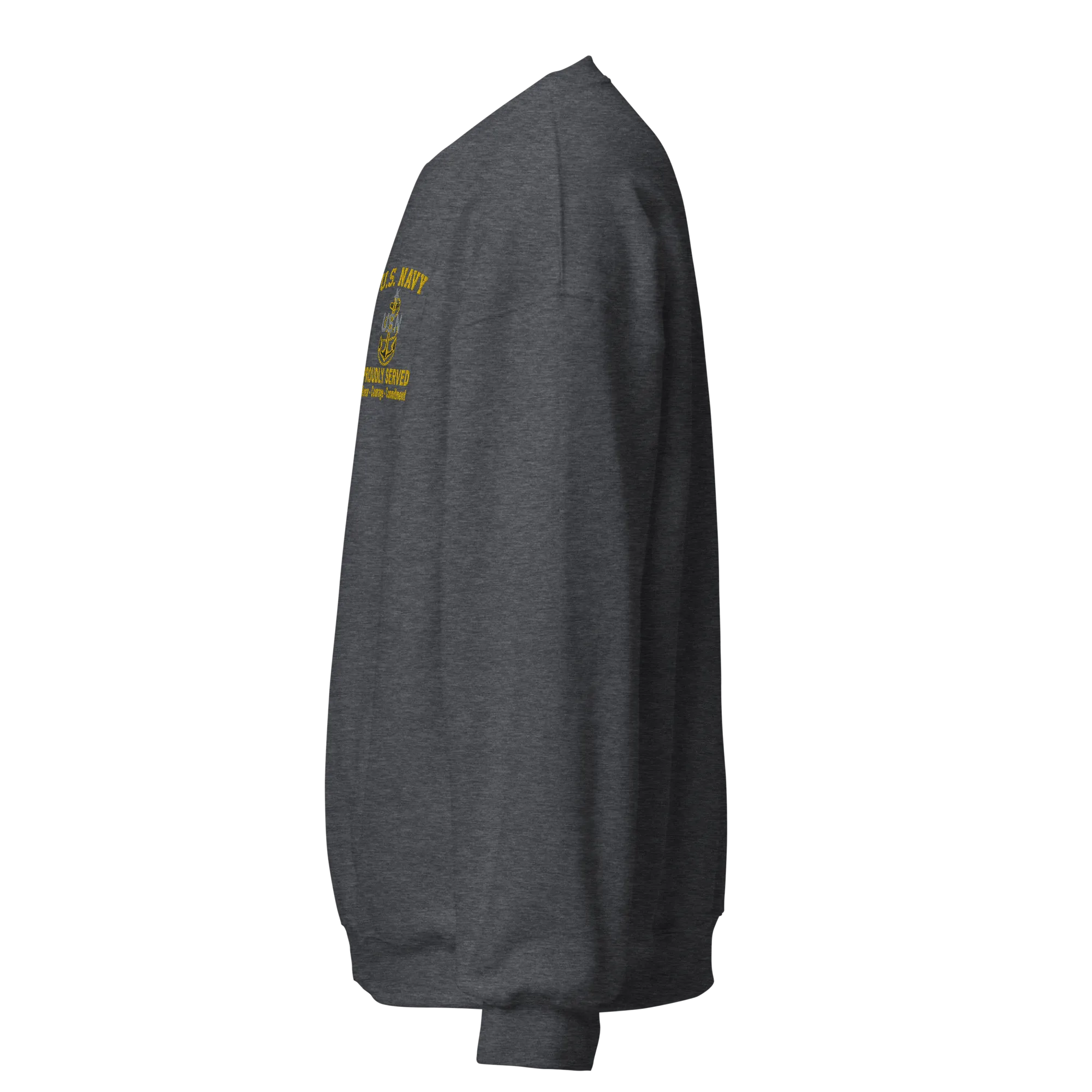 Custom US Navy Ranks, Insignia Core Values Embroidered Unisex Sweatshirt