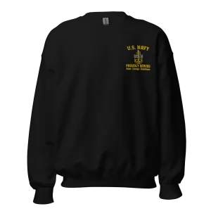 Custom US Navy Ranks, Insignia Core Values Embroidered Unisex Sweatshirt